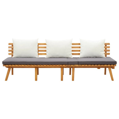 Garden Sofa Bed 200x65 cm in Solid Acacia Wood