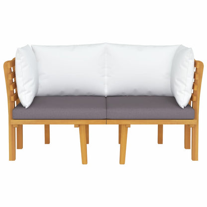 2 Seater Garden Sofa and Cushions in Solid Acacia Wood