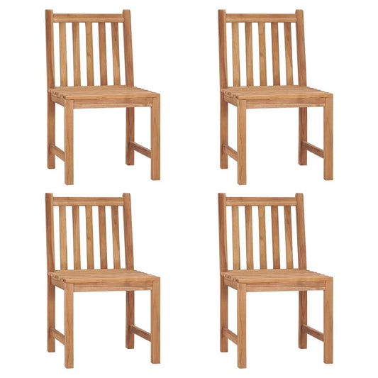 Sedie da Giardino 4 pz con Cuscini in Legno Massello di Teak - homemem39