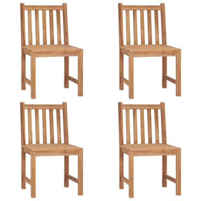 Sedie da Giardino 4 pz con Cuscini in Legno Massello di Teak | homemem39