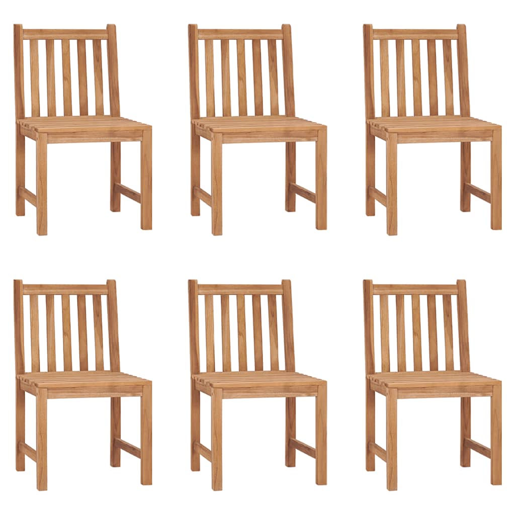 Sedie da Giardino 6 pz con Cuscini in Legno Massello di Teak | homemem39