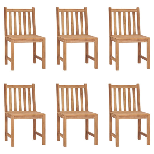 Sedie da Giardino 6 pz con Cuscini in Legno Massello di Teak | homemem39