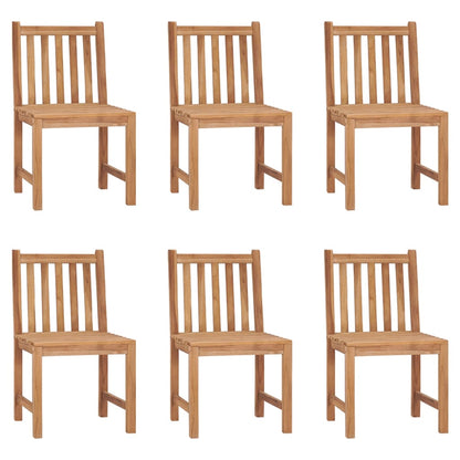 Sedie da Giardino 6 pz con Cuscini in Legno Massello di Teak