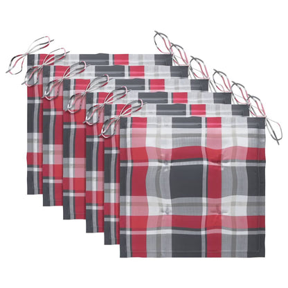 Sedie da Giardino 6 pz con Cuscini in Legno Massello di Teak - homemem39