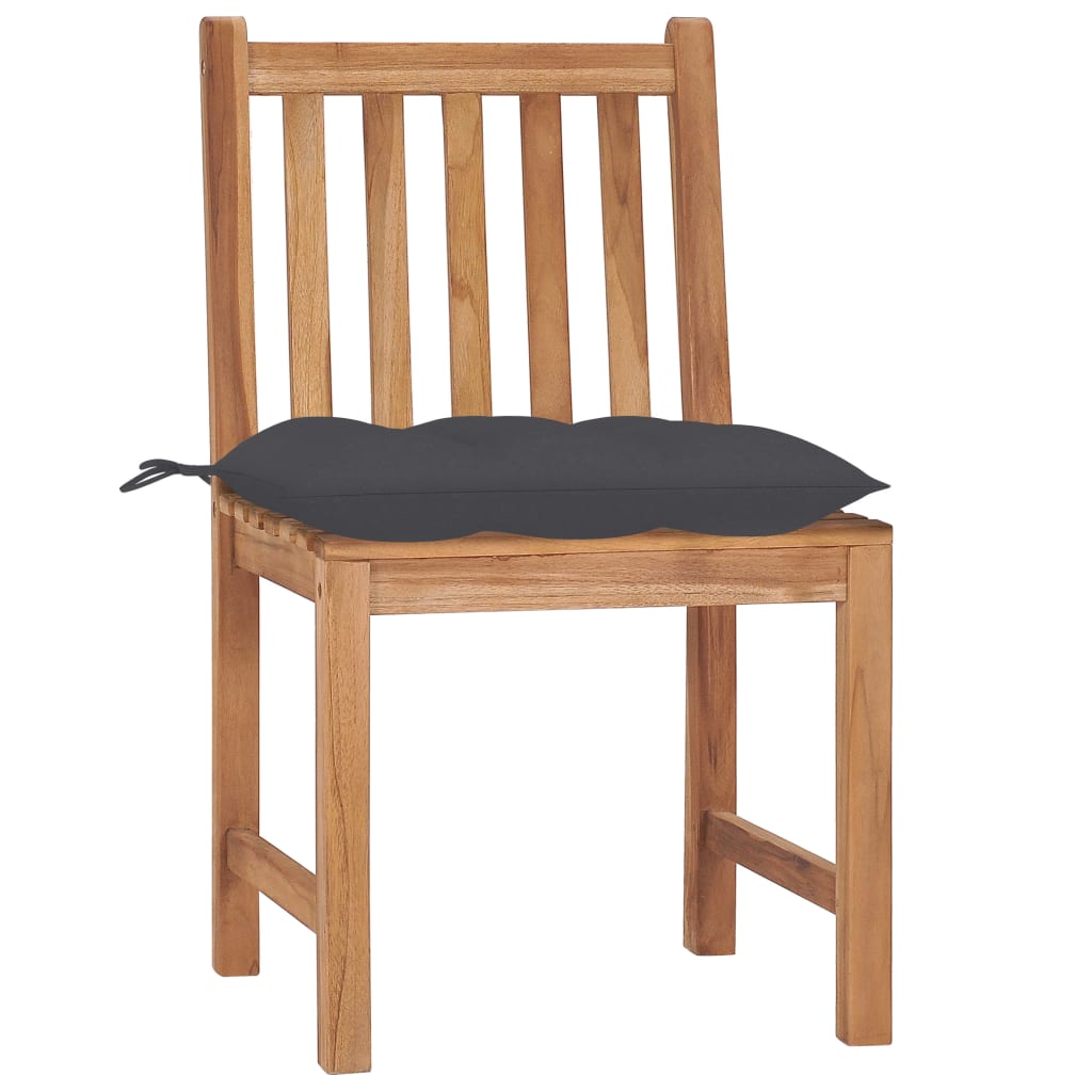Sedie da Giardino 6 pz con Cuscini in Legno Massello di Teak | homemem39