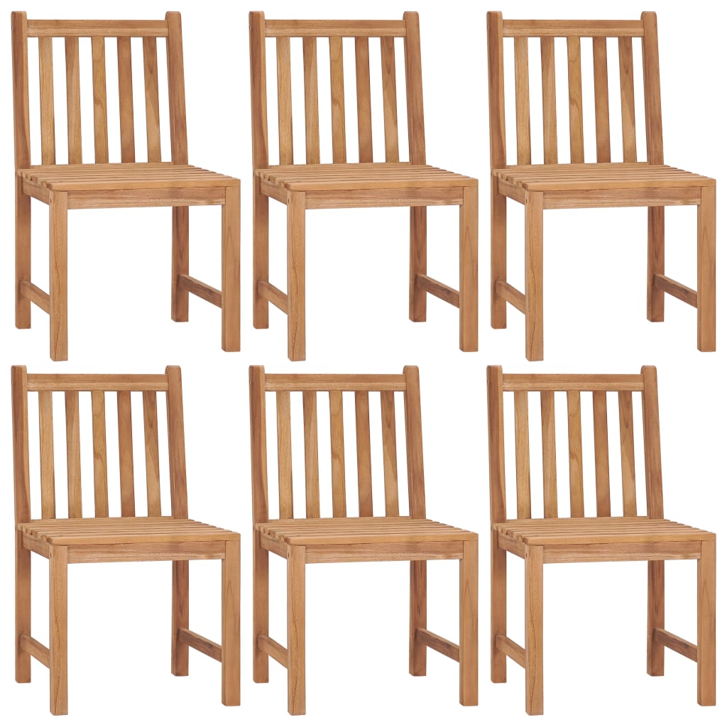 Sedie da Giardino 6 pz con Cuscini in Legno Massello di Teak | homemem39