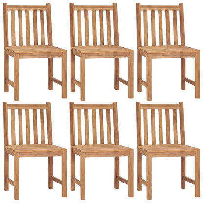 Sedie da Giardino 6 pz con Cuscini in Legno Massello di Teak | homemem39
