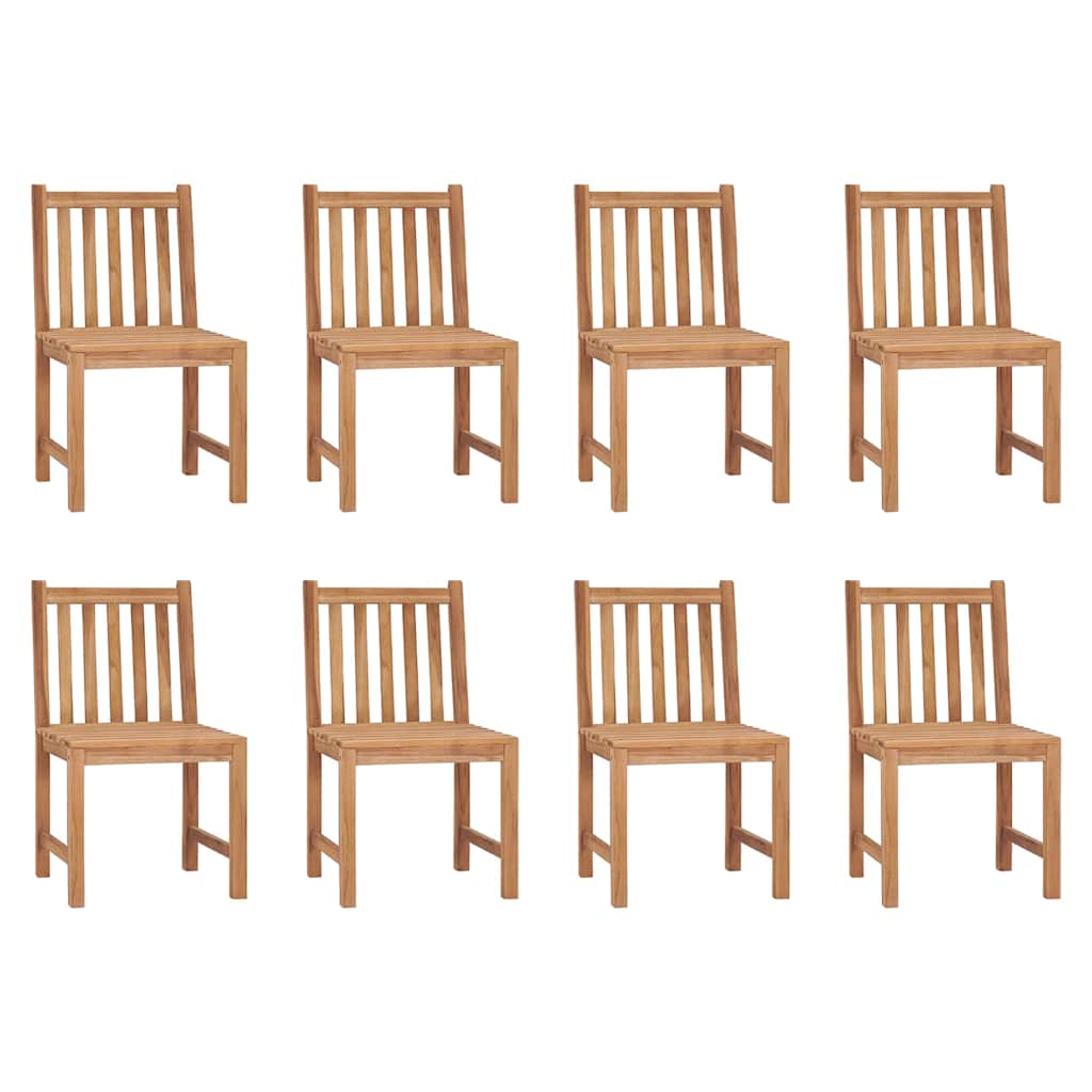 Sedie da Giardino con Cuscini 8 pz in Legno Massello di Teak | homemem39