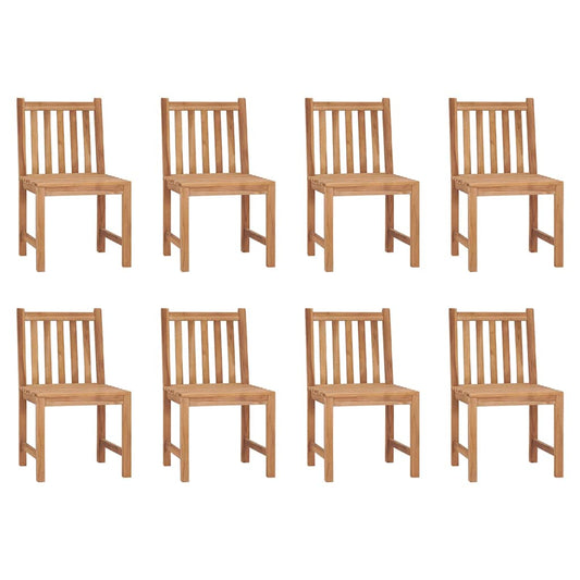 Sedie da Giardino con Cuscini 8 pz in Legno Massello di Teak | homemem39