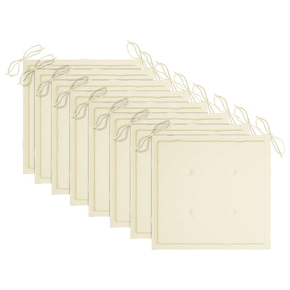 Sedie da Giardino con Cuscini 8 pz in Legno Massello di Teak - homemem39