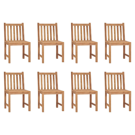 Sedie da Giardino con Cuscini 8 pz in Legno Massello di Teak | homemem39