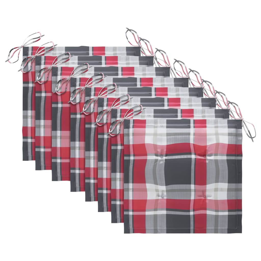 Sedie da Giardino con Cuscini 8 pz in Legno Massello di Teak - homemem39