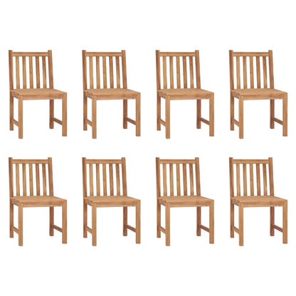 Sedie da Giardino con Cuscini 8 pz in Legno Massello di Teak | homemem39