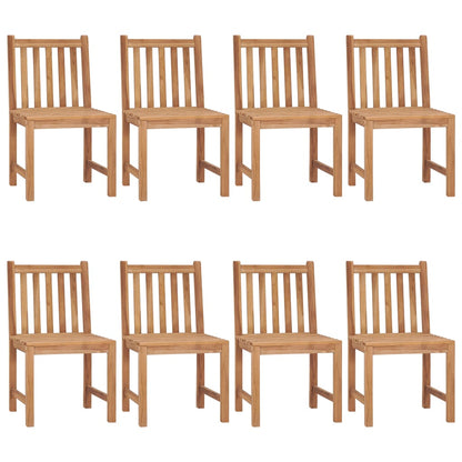 Sedie da Giardino con Cuscini 8 pz in Legno Massello di Teak