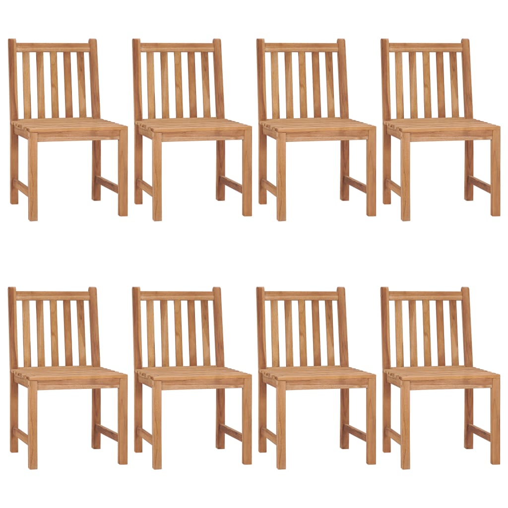 Sedie da Giardino con Cuscini 8 pz in Legno Massello di Teak | homemem39