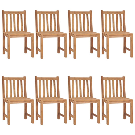 Sedie da Giardino con Cuscini 8 pz in Legno Massello di Teak | homemem39