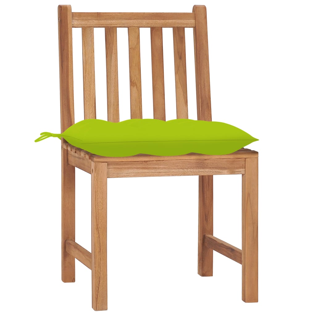 Sedie da Giardino con Cuscini 8 pz in Legno Massello di Teak - homemem39