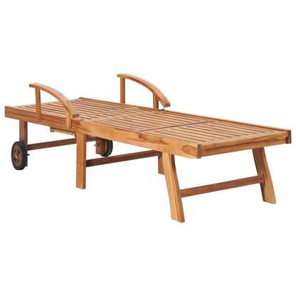 Lettini Prendisole 2 pz in Legno di Teak - homemem39