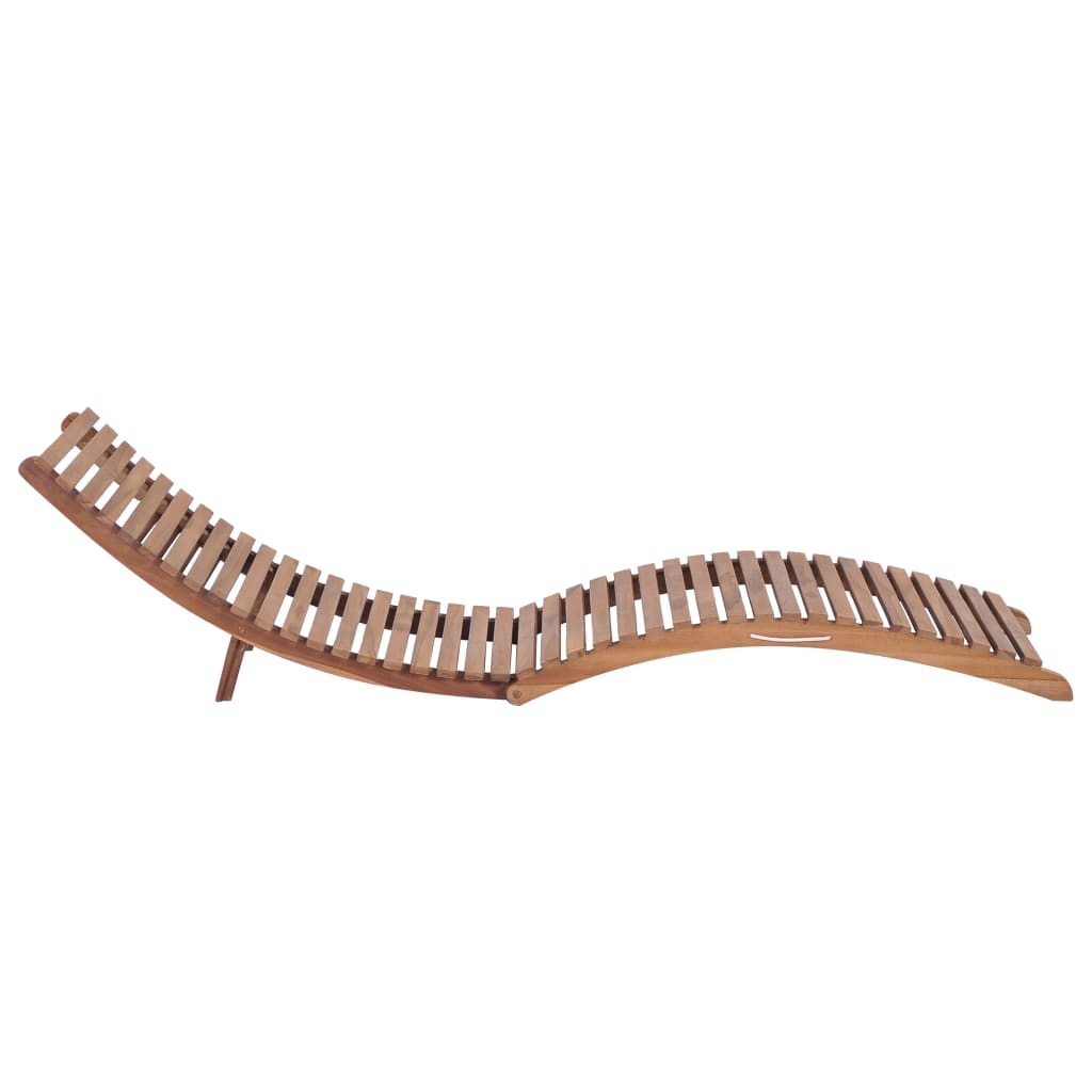 Lettini Prendisole Pieghevoli 2pz in Legno Massello di Teak - homemem39