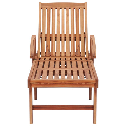 Lettini Prendisole 2 pz con Cuscino Blu Reale in Legno di Teak