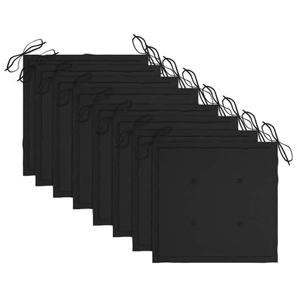 Sedie da Giardino Impilabili 8 pz con Cuscini Massello di Teak - homemem39