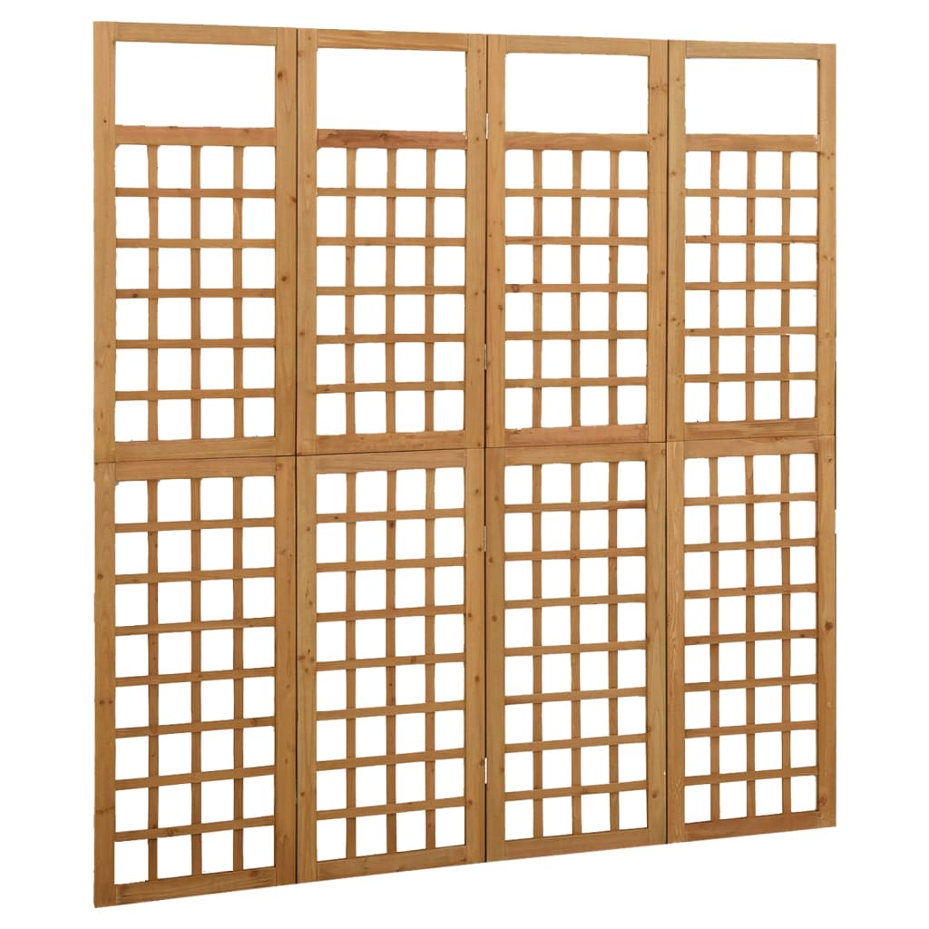 Divisorio a 4 Pannelli in Legno Massello di Abete 161x180 cm | homemem39