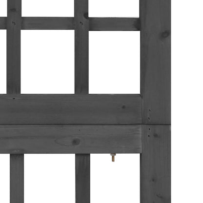 Divisorio a 6 Pannelli in Legno di Abete Nero 242,5x180 cm - homemem39