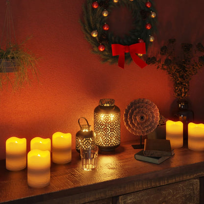 Candele Senza Fiamma a LED 24 pz Bianco Caldo con Telecomando - homemem39