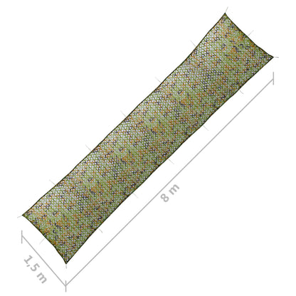 Rete Mimetica con Custodia 1,5x8 m Verde | homemem39