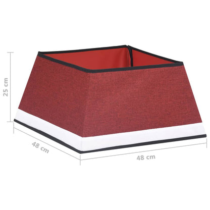 Gonna per Albero di Natale Rossa e Bianca 48x48x25 cm - homemem39