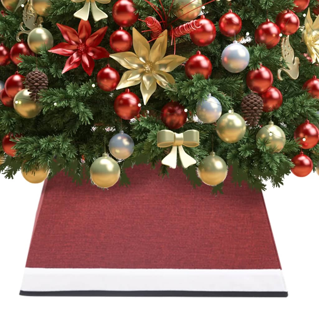 Gonna per Albero di Natale Rossa e Bianca 48x48x25 cm - homemem39