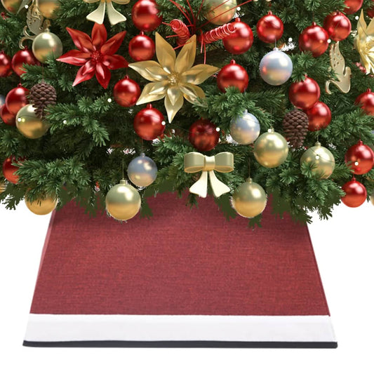 Gonna per Albero di Natale Rossa e Bianca 48x48x25 cm - homemem39