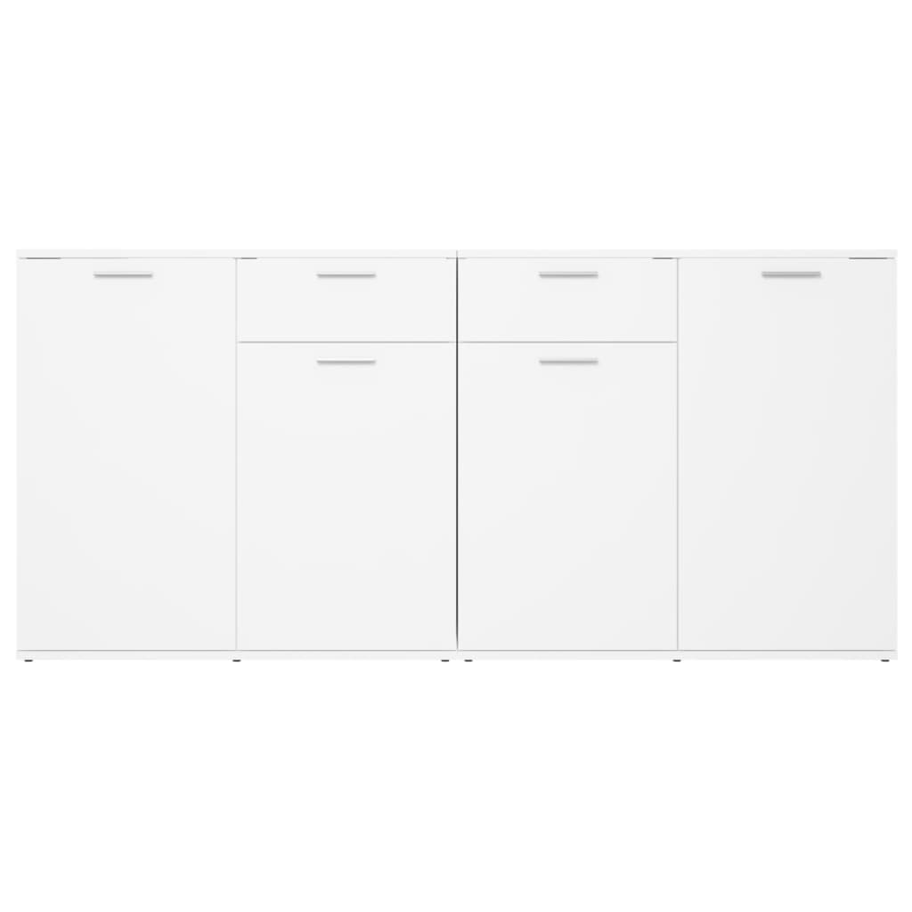 Credenza Bianca 160x36x75 cm in Legno Multistrato - homemem39