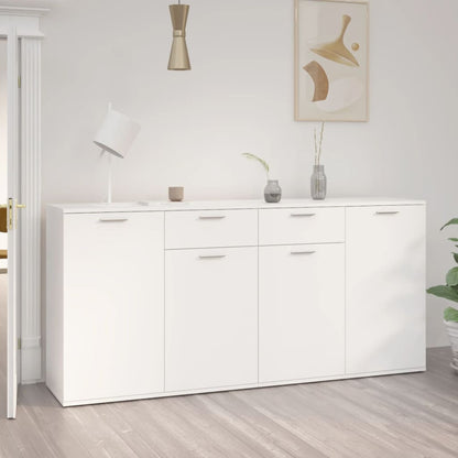 Credenza Bianca 160x36x75 cm in Legno Multistrato - homemem39