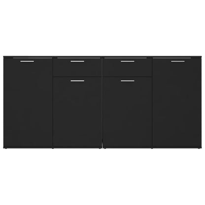 Credenza Nera 160x36x75 cm in Legno Multistrato - homemem39