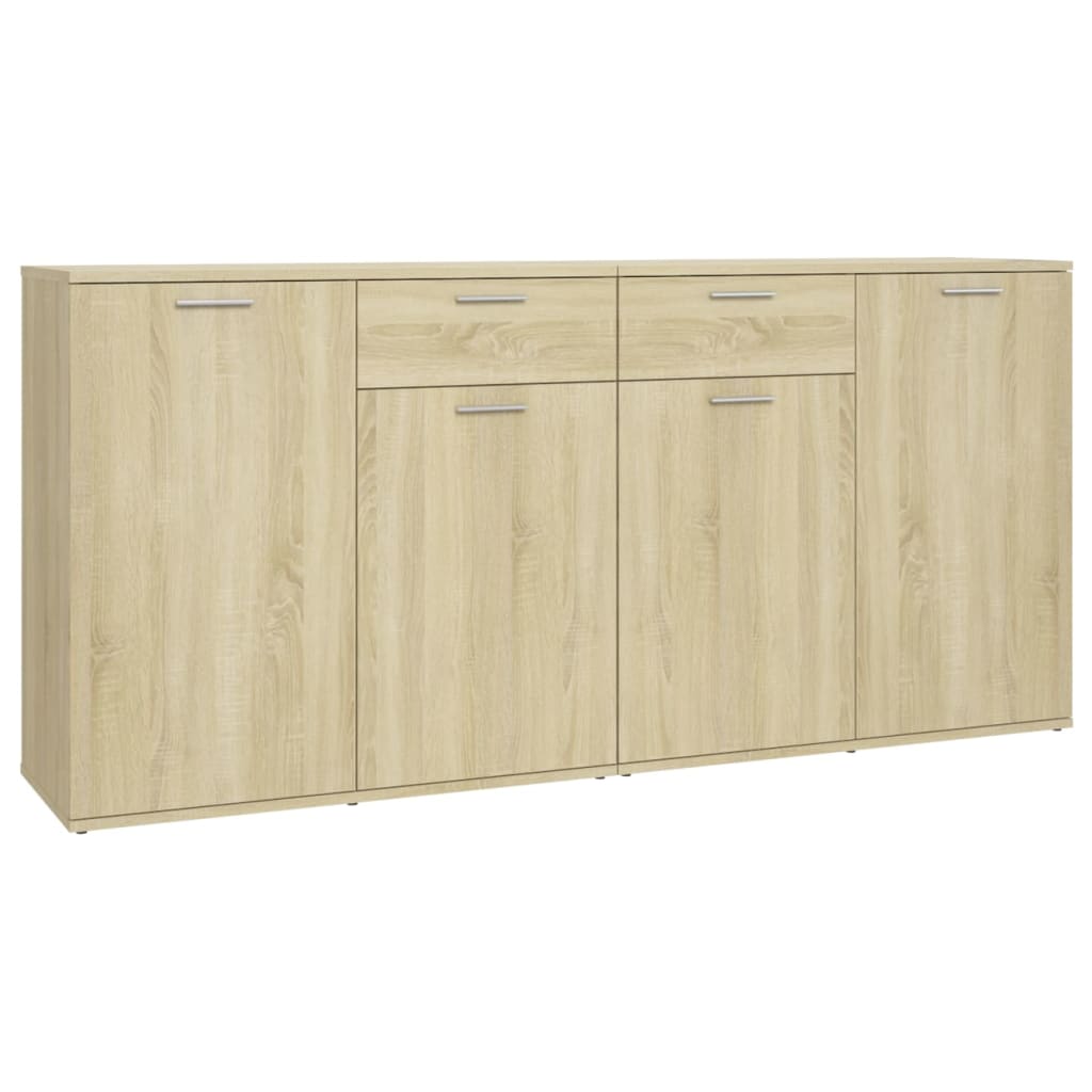 Credenza Rovere Sonoma 160x36x75 cm in Legno Multistrato - homemem39