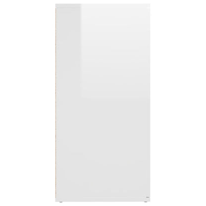Credenza Bianco Lucido 160x36x75 cm in Legno Multistrato - homemem39