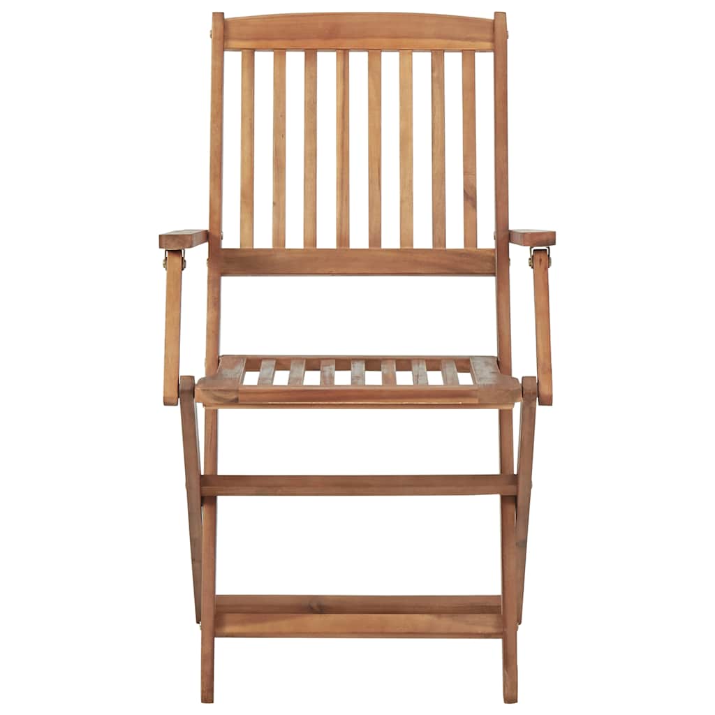Sedie Pieghevoli 6 pz con Cuscini Massello Acacia