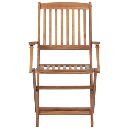 Sedie Pieghevoli 6 pz con Cuscini Massello Acacia