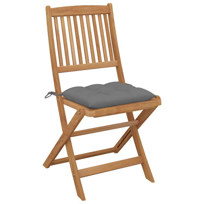 Sedie Pieghevoli 6 pz con Cuscini Massello Acacia