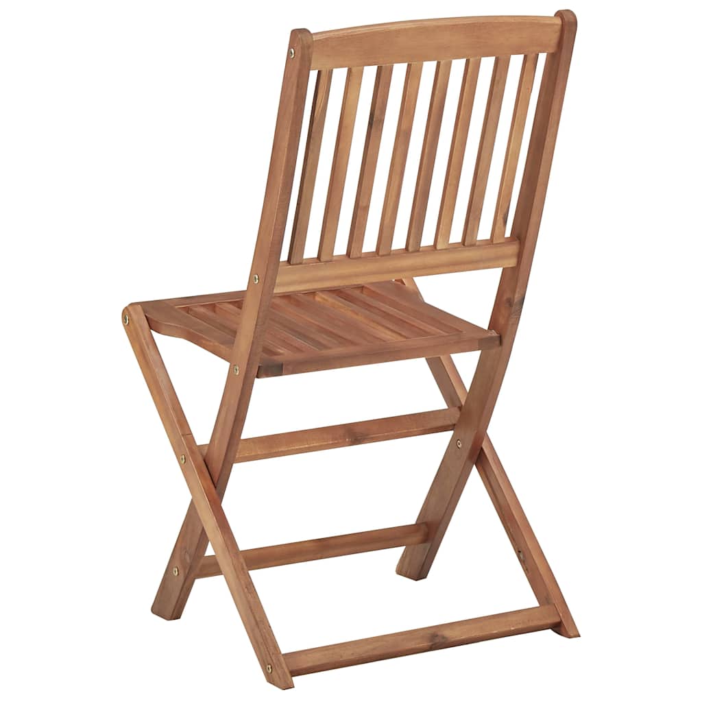 Sedie Pieghevoli 8 pz con Cuscini Massello Acacia