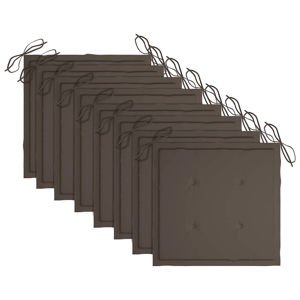 Sedie da Giardino Pieghevoli 8 pz con Cuscini Massello Acacia - homemem39