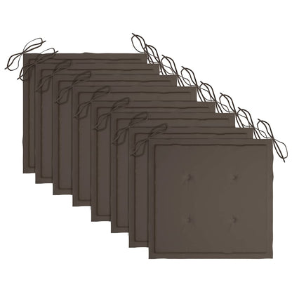 Sedie da Giardino Pieghevoli 8 pz con Cuscini Massello Acacia - homemem39