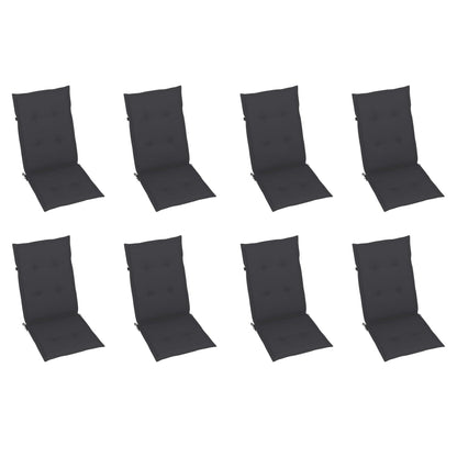 Sedie da Giardino Pieghevoli con Cuscini 8 pz Massello Acacia - homemem39