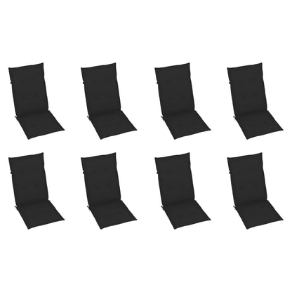 Sedie da Giardino Pieghevoli con Cuscini 8 pz Massello Acacia - homemem39