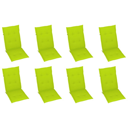 Sedie da Giardino Pieghevoli con Cuscini 8 pz Massello Acacia - homemem39