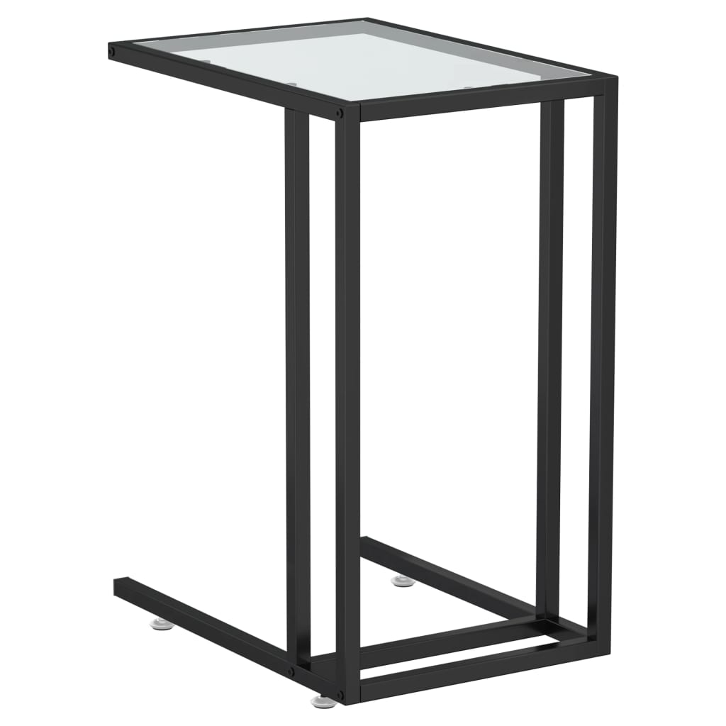 Tavolino per Computer Trasparente 50x35x65 cm Vetro Temperato | homemem39
