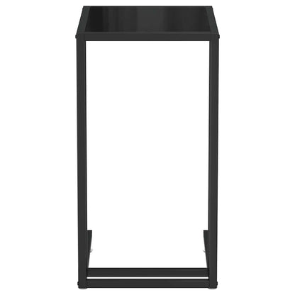 Tavolino per Computer Nero 50x35x65 cm in Vetro Temperato