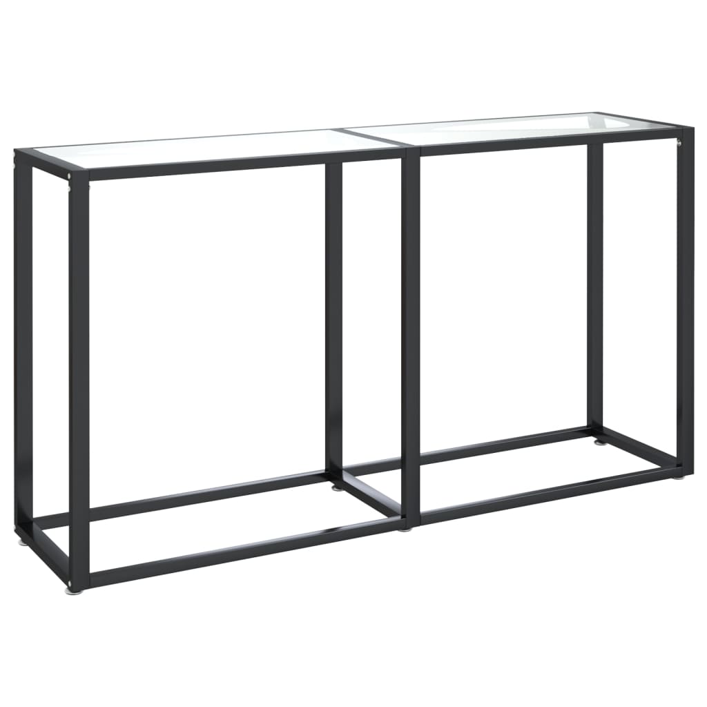 Tavolo Consolle Trasparente 140x35x75,5 cm in Vetro Temperato | homemem39