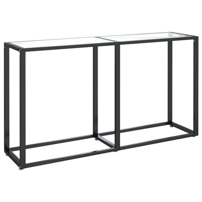 Tavolo Consolle Trasparente 140x35x75,5 cm in Vetro Temperato | homemem39